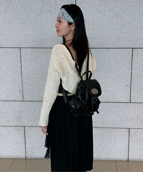 LOTSYOU（ロッツユー）の「[Leather] Nostalgia Non Twinkle Backpack BLACK（バックパック/リュック・レディース・その他・OS）」の9枚目の写真
