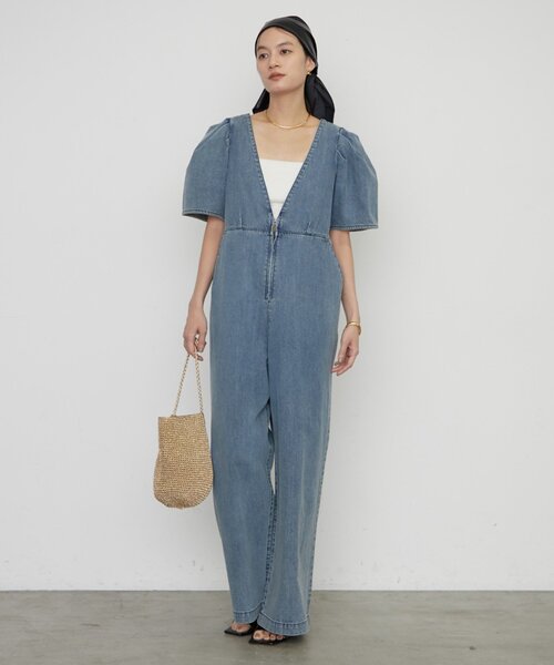 LOUNGEDRESS（ラウンジドレス）の「デニムパフオールインワン（つなぎ/オールインワン・レディース・ブルー・SMALL/MEDIUM）」の8枚目の写真