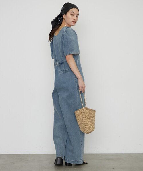 LOUNGEDRESS（ラウンジドレス）の「デニムパフオールインワン（つなぎ/オールインワン・レディース・ブルー・SMALL/MEDIUM）」の3枚目の写真