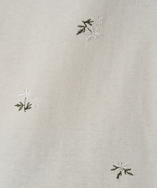 FREAK'S STORE(フリークスストア)の「限定展開 フラワー 刺繍 半袖 ビッグ Tシャツ(Tシャツ/カットソー・レディース・ブラック/ナチュラル/オフホワイト・フリ-)」の13枚目の写真