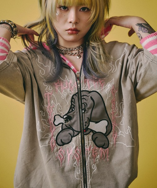 GALFY(ガルフィー)の「GALFY-ハーフ&ハーフTee(Tシャツ/カットソー・メンズ・グレー/ブラック・XL/L)」の9枚目の写真