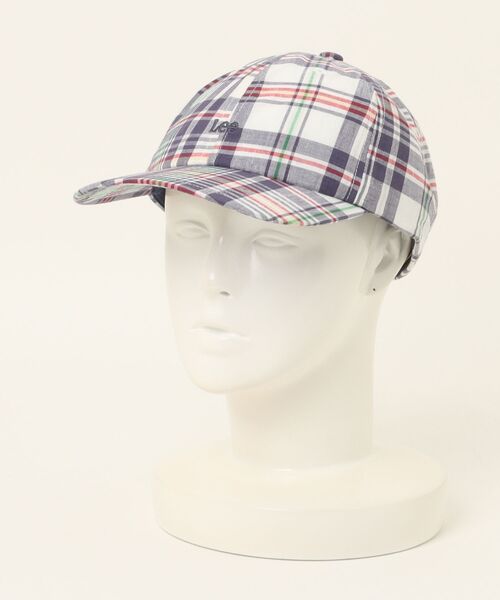 Lee(リー)の「マドラスチェックCAP(キャップ・メンズ・オレンジ/レッド/ネイビー・MEDIUM)」の1枚目の写真