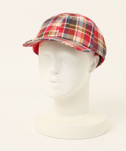 Lee(リー)の「マドラスチェックCAP(キャップ・メンズ・オレンジ/レッド/ネイビー・MEDIUM)」の2枚目の写真