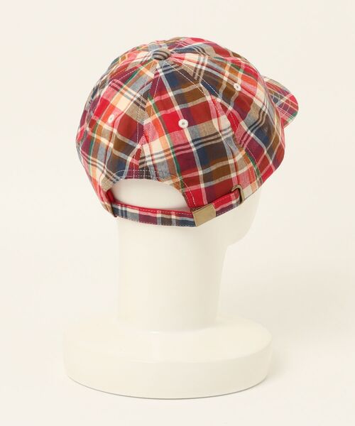 Lee(リー)の「マドラスチェックCAP(キャップ・メンズ・オレンジ/レッド/ネイビー・MEDIUM)」の4枚目の写真