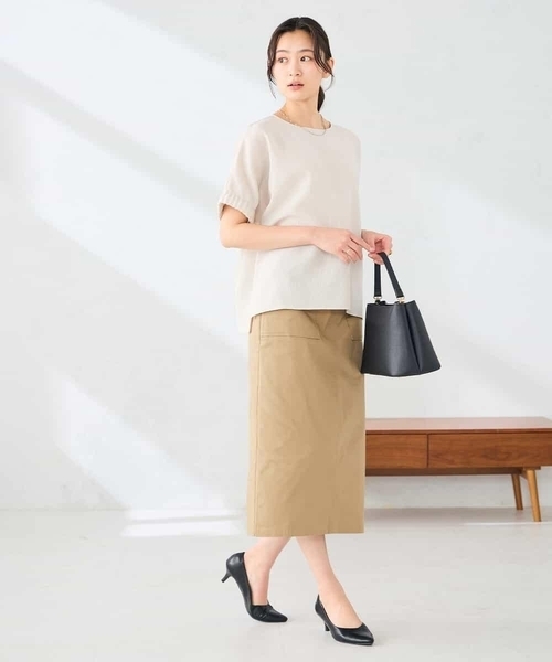 a.v.v(アーヴェヴェ)の「ドライタッチメッシュブラウス(シャツ/ブラウス・レディース・アイボリー/モカ・38/40)」の21枚目の写真
