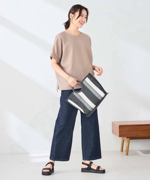 a.v.v(アーヴェヴェ)の「ドライタッチメッシュブラウス(シャツ/ブラウス・レディース・アイボリー/モカ・38/40)」の5枚目の写真