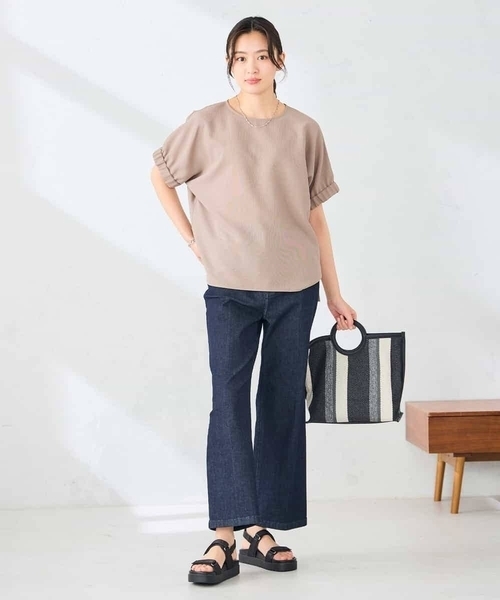 a.v.v(アーヴェヴェ)の「ドライタッチメッシュブラウス(シャツ/ブラウス・レディース・アイボリー/モカ・38/40)」の6枚目の写真