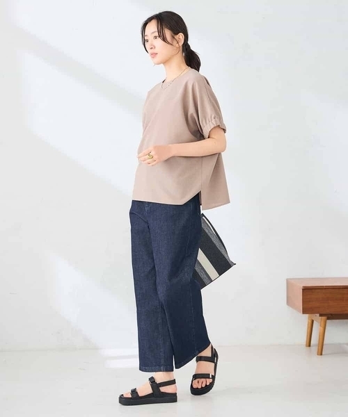 a.v.v(アーヴェヴェ)の「ドライタッチメッシュブラウス(シャツ/ブラウス・レディース・アイボリー/モカ・38/40)」の7枚目の写真