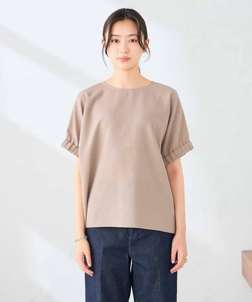 a.v.v(アーヴェヴェ)の「ドライタッチメッシュブラウス(シャツ/ブラウス・レディース・アイボリー/モカ・38/40)」の8枚目の写真