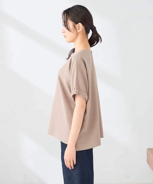 a.v.v(アーヴェヴェ)の「ドライタッチメッシュブラウス(シャツ/ブラウス・レディース・アイボリー/モカ・38/40)」の9枚目の写真