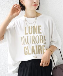 【SHIPS別注】81BRANCA: 5分袖 ロゴ・フォト TEE