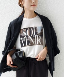 【SHIPS別注】81BRANCA: 5分袖 ロゴ・フォト TEE