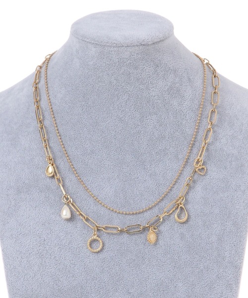 LEPSIM(レプシィム)の「チャームショート2連ネックレス 813010(ネックレス・レディース・ゴールド/シルバー・ONE SIZE)」の7枚目の写真