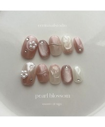 tone（トーン）の「【ecrin】pearl blossom (MA)（ネイルシール/ネイルチップ）」