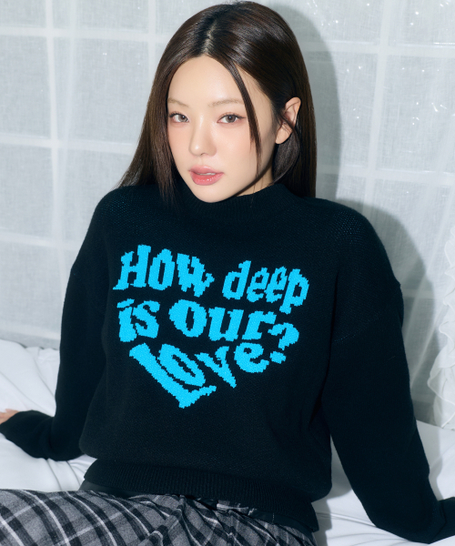 LUVISTRUE(ラヴイズトゥルー)の「MV LOVE KNIT(BLUE)(ニット/セーター・レディース・その他・FREE)」の1枚目の写真