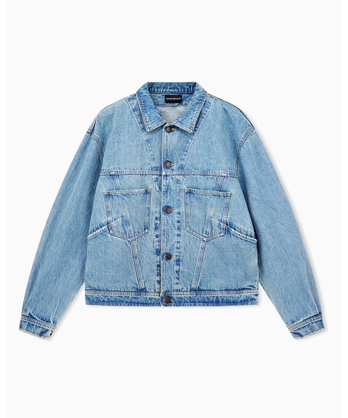 EMPORIO ARMANI(エンポリオアルマーニ)の「【エンポリオ アルマーニ】レギュラーフィット ストーンウォッシュ デニムジャケット(デニムジャケット・メンズ・ライトブルー・48/46/50)」の2枚目の写真