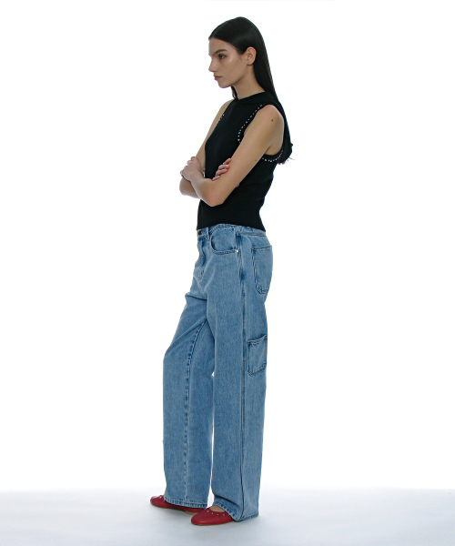PARTIMENTO WOMEN(パルティメントウィメン)の「スタッドフードパーカーニットトップ_ブラック(ニット/セーター・レディース・その他・SMALL/MEDIUM)」の17枚目の写真