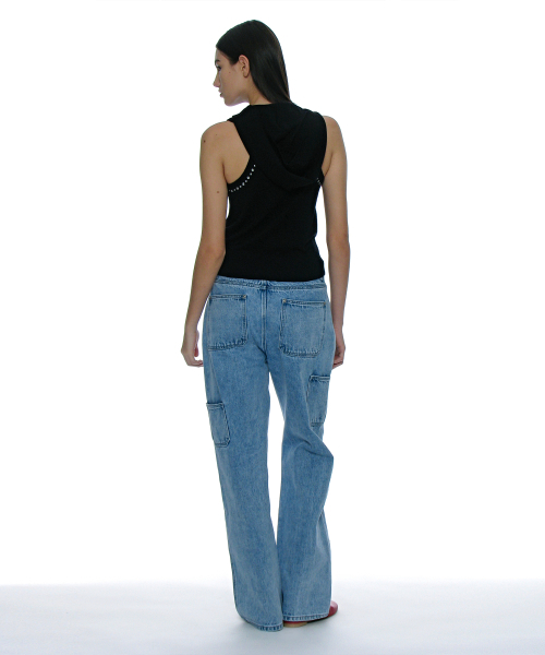 PARTIMENTO WOMEN(パルティメントウィメン)の「スタッドフードパーカーニットトップ_ブラック(ニット/セーター・レディース・その他・SMALL/MEDIUM)」の18枚目の写真