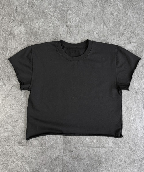 YACA(ヤーカ)の「Cutoff mini Tee/カットオフミニT(Tシャツ/カットソー・レディース・グレー/ブラック/ホワイト・FREE)」の17枚目の写真