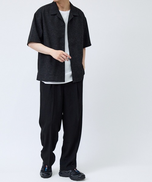 LE CERCLE par rope'(ルセルクルパーロペ)の「リネンブレンド比翼ネップシャツ(シャツ/ブラウス・メンズ・チャコールグレー/ブラック・LL/M/L)」の7枚目の写真