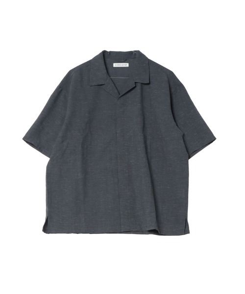 LE CERCLE par rope'(ルセルクルパーロペ)の「リネンブレンド比翼ネップシャツ(シャツ/ブラウス・メンズ・チャコールグレー/ブラック・LL/M/L)」の4枚目の写真