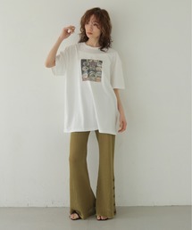 CLEIO（クレイオ）の「【CLEIO】フォトプリント オーバーサイズTシャツ PHOTO PRINT OVERSIZE TEE（Tシャツ/カットソー）」
