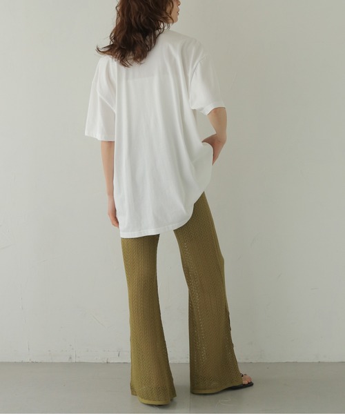 CLEIO(クレイオ)の「【CLEIO】フォトプリント オーバーサイズTシャツ PHOTO PRINT OVERSIZE TEE(Tシャツ/カットソー・レディース・チャコールグレー/オフホワイト/オートミール・FREE)」の11枚目の写真