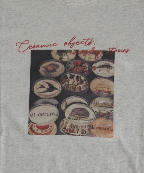 CLEIO(クレイオ)の「【CLEIO】フォトプリント オーバーサイズTシャツ PHOTO PRINT OVERSIZE TEE(Tシャツ/カットソー・レディース・チャコールグレー/オフホワイト/オートミール・FREE)」の13枚目の写真