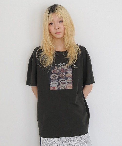 CLEIO(クレイオ)の「【CLEIO】フォトプリント オーバーサイズTシャツ PHOTO PRINT OVERSIZE TEE(Tシャツ/カットソー・レディース・チャコールグレー/オフホワイト/オートミール・FREE)」の21枚目の写真