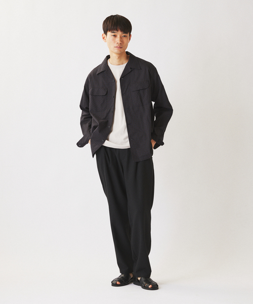 JOURNAL STANDARD relume(ジャーナルスタンダード レリューム)の「ドビー ミニチェック オープンカラーシャツ(シャツ/ブラウス・メンズ・ダークグリーン/シャーベット/ダークブルー・MEDIUM/LARGE)」の11枚目の写真
