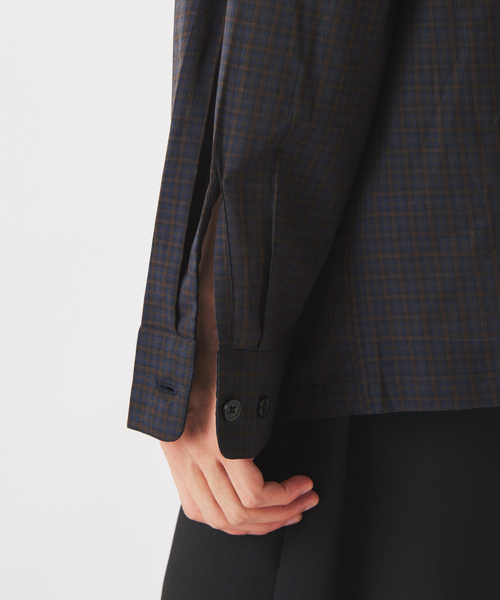 JOURNAL STANDARD relume(ジャーナルスタンダード レリューム)の「ドビー ミニチェック オープンカラーシャツ(シャツ/ブラウス・メンズ・ダークグリーン/シャーベット/ダークブルー・MEDIUM/LARGE)」の18枚目の写真