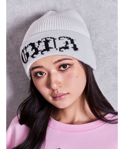 GYDA(ジェイダ)の「GYDAニットCAP(ニットキャップ/ビーニー・レディース・ブラック/オフホワイト・FREE)」の10枚目の写真