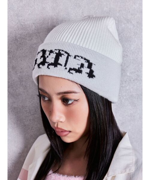 GYDA(ジェイダ)の「GYDAニットCAP(ニットキャップ/ビーニー・レディース・ブラック/オフホワイト・FREE)」の15枚目の写真