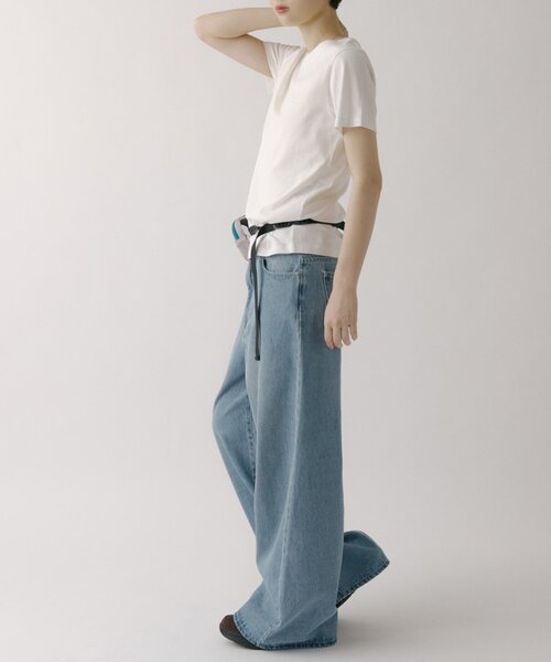 COLONY 2139(コロニートゥーワンスリーナイン)の「ワイドデニム パンツ(デニムパンツ・レディース・ブルー/サックスブルー/ネイビー・SHORT/LARGE/MEDIUM/SMALL)」の8枚目の写真