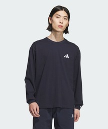 エッセンシャルズ プラス ルーズフィット スモールロゴ 長袖Tシャツ / ロンT / アディダス adidas