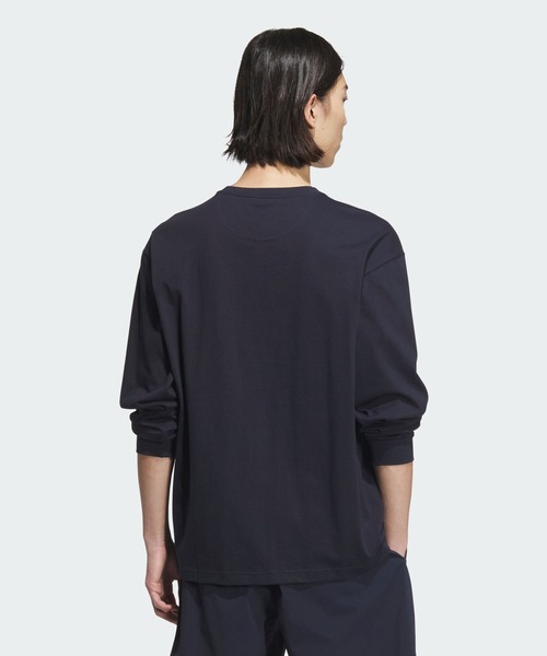 adidas(アディダス)の「エッセンシャルズ プラス ルーズフィット スモールロゴ 長袖Tシャツ / ロンT / アディダス adidas(Tシャツ/カットソー・メンズ・ダークブルー・XX-LARGE/3XL/LARGE/MEDIUM/SMALL/X-LARGE/X-SMALL)」の2枚目の写真