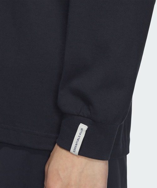 adidas(アディダス)の「エッセンシャルズ プラス ルーズフィット スモールロゴ 長袖Tシャツ / ロンT / アディダス adidas(Tシャツ/カットソー・メンズ・ダークブルー・XX-LARGE/3XL/LARGE/MEDIUM/SMALL/X-LARGE/X-SMALL)」の4枚目の写真