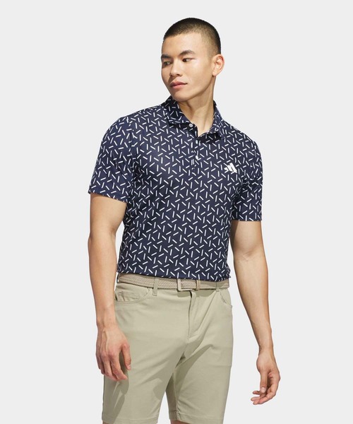 Adidas Golf Ultimate365 Mesh Print Climalite — поло‑рубашка для гольфа