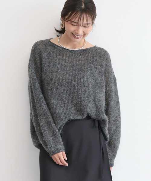 BARNYARDSTORM(バンヤードストーム)の「BARNYARDSTORM / モヘアアゼニット(ニット/セーター・レディース・グレー/ベージュ/ピンク/キャメル・FREE)」の2枚目の写真