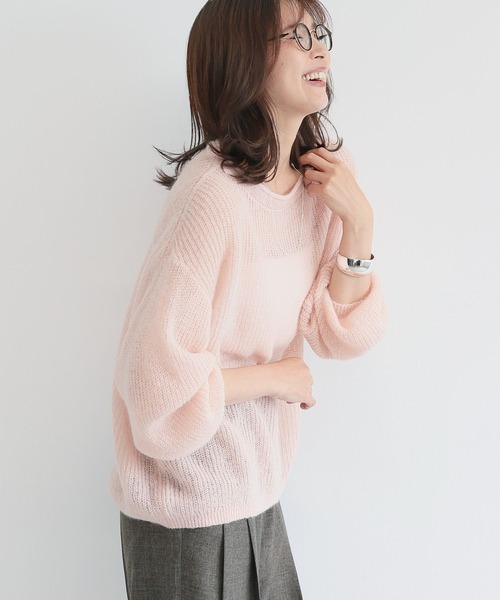 BARNYARDSTORM(バンヤードストーム)の「BARNYARDSTORM / モヘアアゼニット(ニット/セーター・レディース・グレー/ベージュ/ピンク/キャメル・FREE)」の9枚目の写真