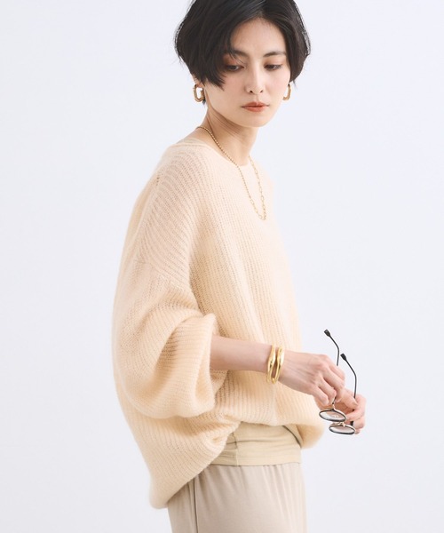 BARNYARDSTORM(バンヤードストーム)の「BARNYARDSTORM / モヘアアゼニット(ニット/セーター・レディース・グレー/ベージュ/ピンク/キャメル・FREE)」の15枚目の写真