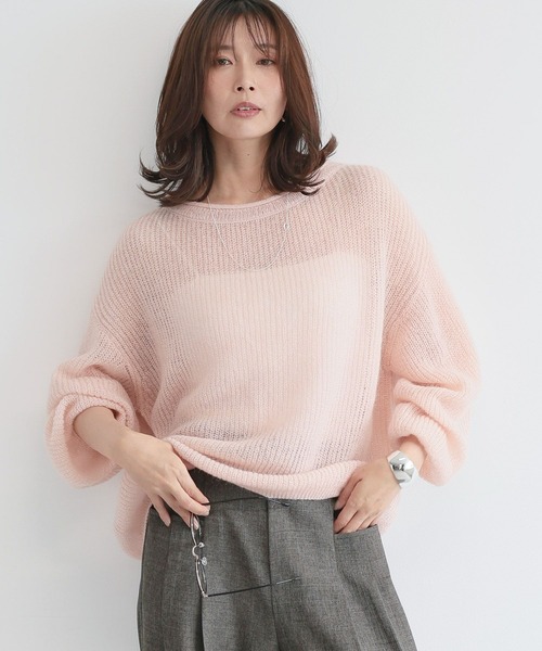 BARNYARDSTORM(バンヤードストーム)の「BARNYARDSTORM / モヘアアゼニット(ニット/セーター・レディース・グレー/ベージュ/ピンク/キャメル・FREE)」の22枚目の写真