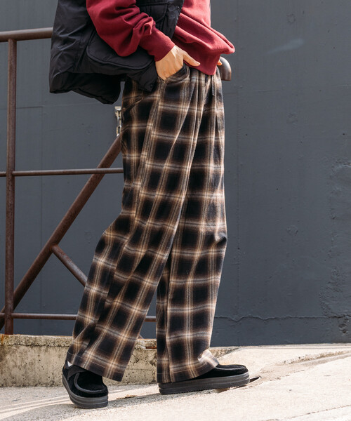 FREAK'S STORE(フリークスストア)の「RED KAP × FREAK'S STORE/レッドキャップ 別注 紐付きイージーパンツ(その他パンツ・レディース・ブラウン/ワンウォッシュ/ベージュ/オリーブ/ダークブラウン/ナチュラル/その他2/サックスブルー/レオパード/ブラック・SMALL/MEDIUM)」の3枚目の写真