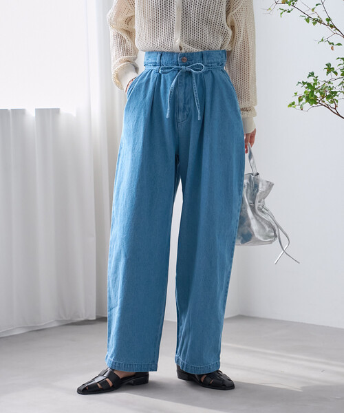FREAK'S STORE(フリークスストア)の「RED KAP × FREAK'S STORE/レッドキャップ 別注 紐付きイージーパンツ(その他パンツ・レディース・ブラウン/ワンウォッシュ/ベージュ/オリーブ/ダークブラウン/ナチュラル/その他2/サックスブルー/レオパード/ブラック・SMALL/MEDIUM)」の8枚目の写真