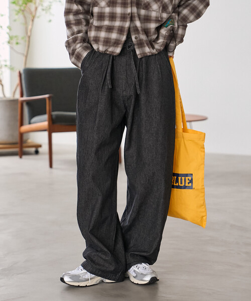 FREAK'S STORE(フリークスストア)の「RED KAP × FREAK'S STORE/レッドキャップ 別注 紐付きイージーパンツ(その他パンツ・レディース・ブラウン/ワンウォッシュ/ベージュ/オリーブ/ダークブラウン/ナチュラル/その他2/サックスブルー/レオパード/ブラック・SMALL/MEDIUM)」の2枚目の写真