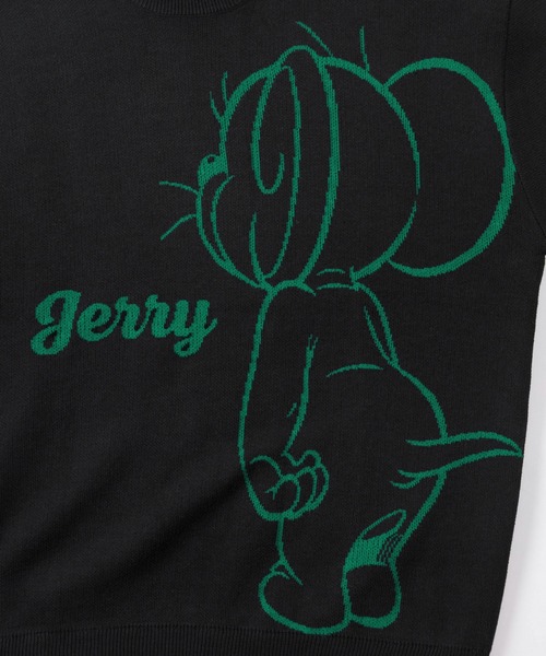Tom&Jerry(トムアンドジェリー)の「【71】【TOM&JERRY/トムとジェリー】フェイクレイヤード 配色 ダブルジャガード ニット/クルーネック/ユニセックス/レディース/メンズ(ニット/セーター・レディース・ネイビー/ベージュ/ブラック/サックスブルー・M/XL/L)」の7枚目の写真