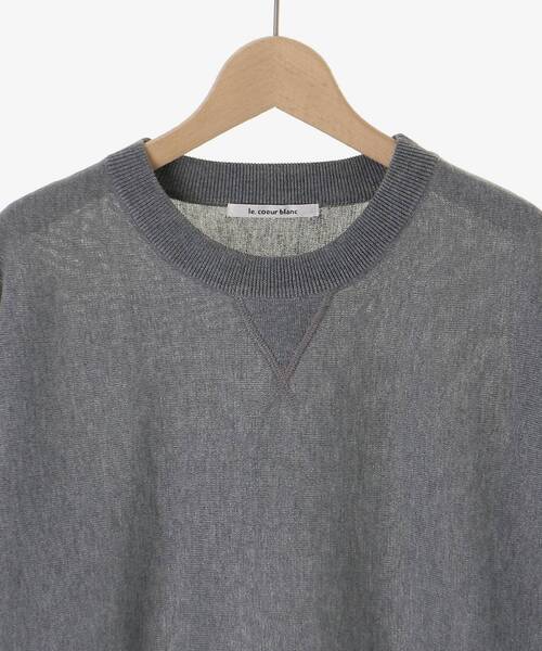 le.coeur blanc(ルクールブラン)の「スウェットライクニットプルオーバー(ニット/セーター・レディース・チャコールグレー/ブラック・38)」の16枚目の写真