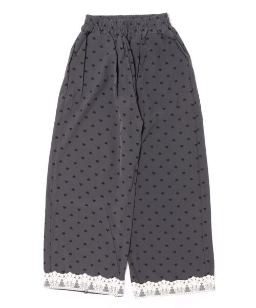 Ritzy（リッツィー）の「ハート柄・裾レースパンツ（デニムパンツ・レディース・ダークグレー/ベージュ・LARGE/MEDIUM）」の10枚目の写真