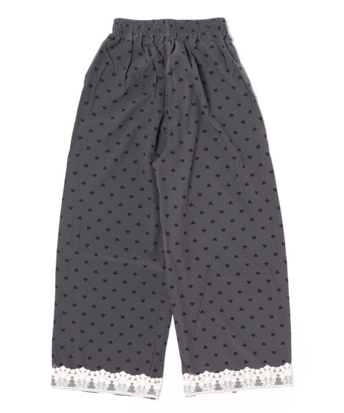 Ritzy（リッツィー）の「ハート柄・裾レースパンツ（デニムパンツ・レディース・ダークグレー/ベージュ・LARGE/MEDIUM）」の8枚目の写真