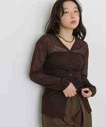 cheriella | 【cheriella】シアービスチェセットカーディガン　SHEER BUSTIER SET CARDIGAN(カーディガン/ボレロ)